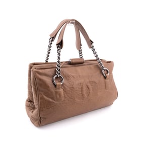CHANEL BROWN LEATHER PERFECT DAY TOTE BAG
