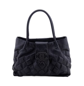 CHANEL SLOANE SQUARE BLACK QUILTED TOTE, 2008-2009