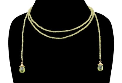PERIDOT 22K ROPE NECKLACE