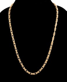 TURKISH ROPE 14K YELLOW GOLD LINK NECKLACE