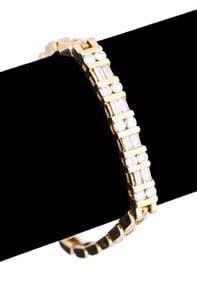 DIAMOND 14K ID BRACELET
