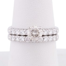 SHANE & CO. DIAMOND 14K WEDDING RING SET