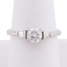 DIAMOND PLATINUM ENGAGEMENT RING