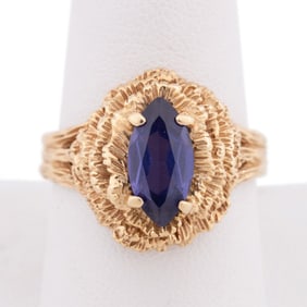 AMETHYST 14K YELLOW GOLD RING