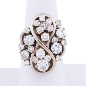 DIAMOND CLUSTER CUSTOM 14K RING
