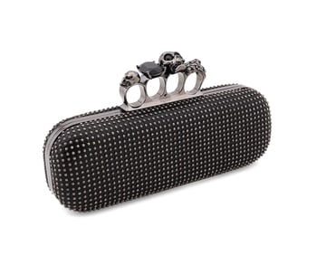 ALEXANDER MCQUEEN STUDDED KNUCKLE BOX SKULL CLUTCH
