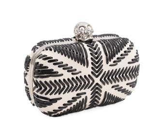 ALEXANDER MCQUEEN WHIPSTITCH BRITANNIA SKULL CLUTCH