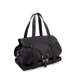 CELINE BLACK LEATHER LARGE SHOULDER BAG