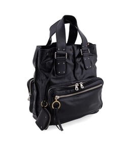 CHLOE BLACK PATENT LEATHER BETTY TOTE