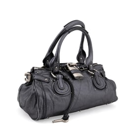 CHLOE SILVER METALLIC LEATHER PADDINGTON SATCHEL