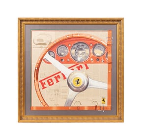 FRAMED LA SCUDERIA FERRARI SILK SCARF