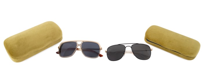 TWO GUCCI AVIATOR SUNGLASSES