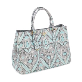 PRADA SAFFIANO LEATHER FLORAL ANICE PRINT TOTE