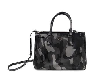 PRADA SOFT SAFFIANO LEATHER CAMOUFLAGE PRINT TOTE