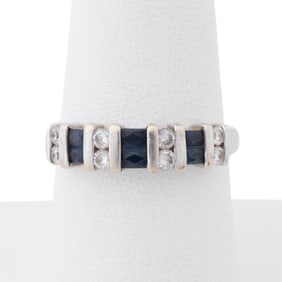 LEGEND JEWELRY CO. DIAMOND & SAPPHIRE 14K RING