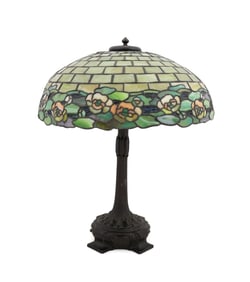 DUFFNER & KIMBERLY 'WATER HYACINTH' LAMP, C. 1906