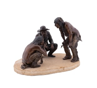 GLENNA GOODACRE, 'WHITE MAN'S PEACE PIPE' BRONZE