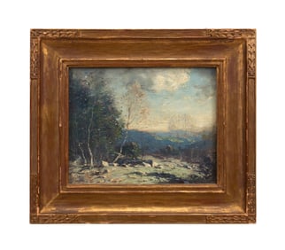 GEORGE M. BRUESTLE, 'A QUIET PLACE' LANDSCAPE O/B