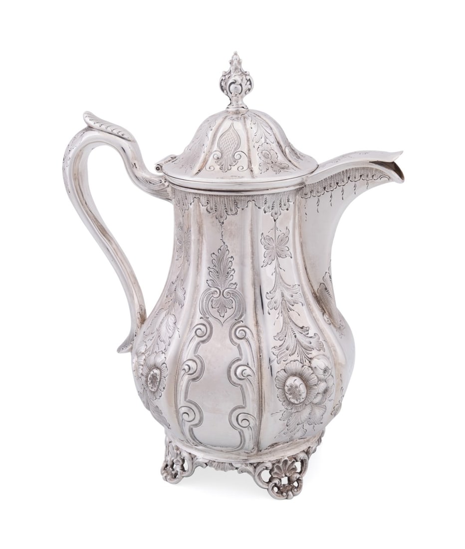 J. CONNING (ALABAMA) 19TH C. COIN SILVER COFFEE (1 of 7)