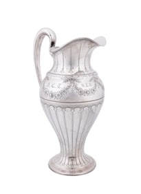 WHITING MFG. CO. OVERSIZED STERLING PITCHER, 1913