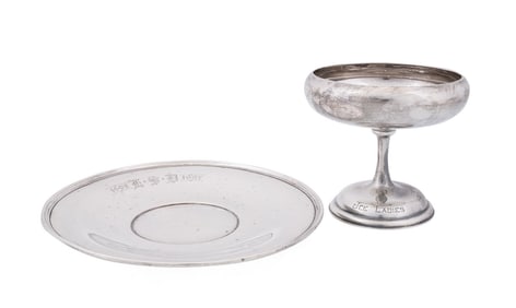 TWO PIECES OF AMERICAN STERLING HOLLOWWARE