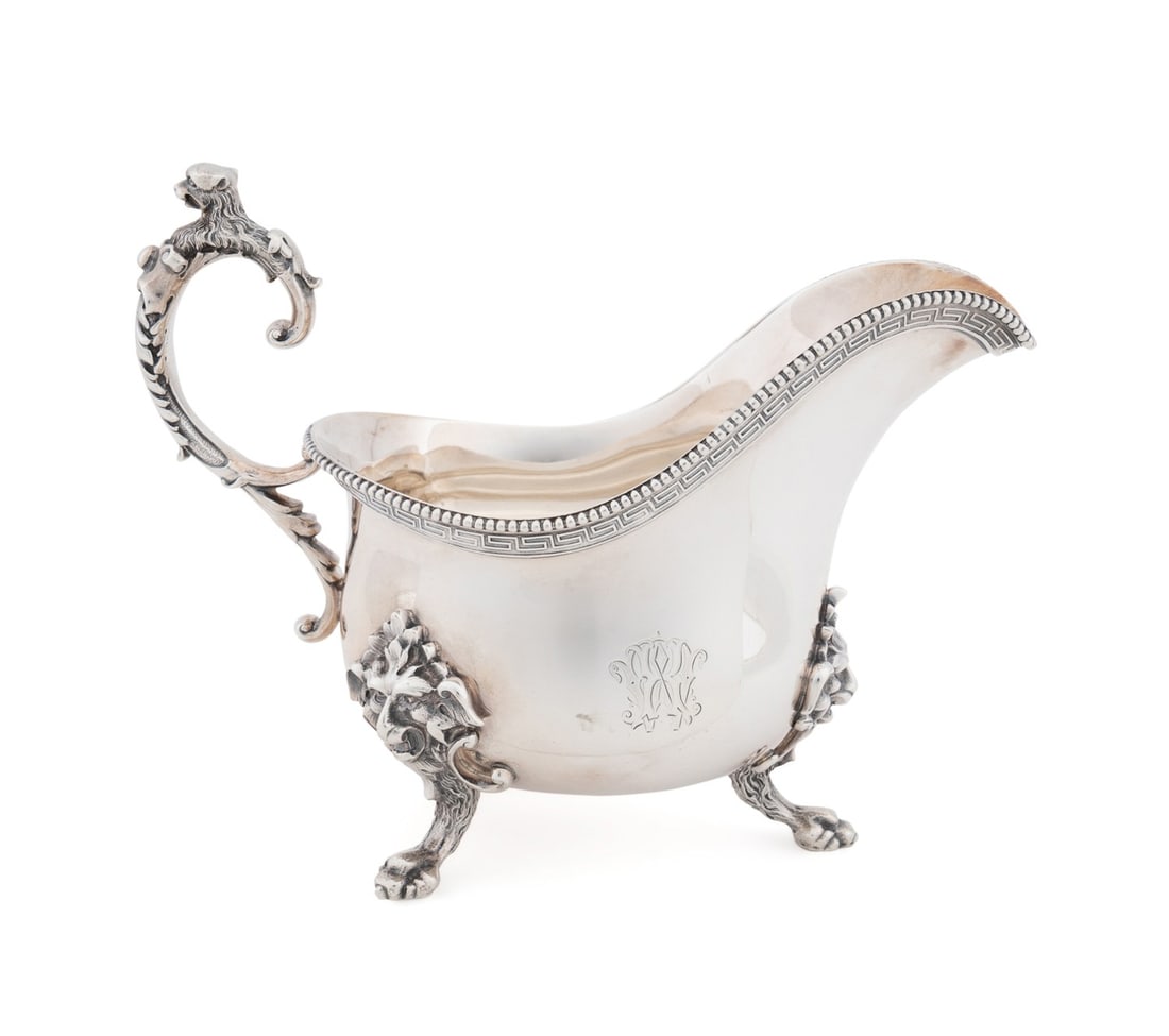 CROSBY MORSE & CO. STERLING SAUCE BOAT, C. 1868 (1 of 11)