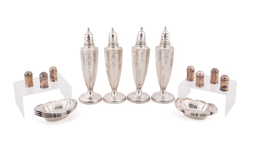 AMERICAN 23 PIECE GROUP OF STERLING HOLLOWWARE