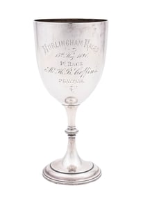 VICTORIAN SILVER EQUESTRIAN TROPHY, 1889 - 1890