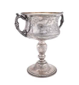 AMERICAN STERLING SILVER EQUESTRIAN TROPHY