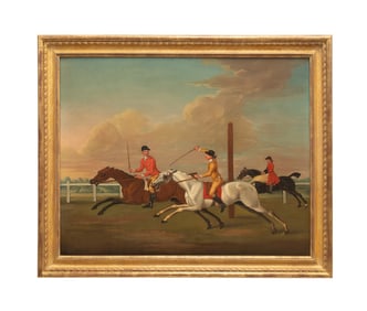 H. ALKEN JR., THREE RIDERS EQUESTRIAN SCENE O/C