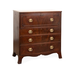 19TH C. HEPPLEWHITE BUTLER'S CHEST OF DRAWERS