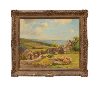 T.A. TALMADGE, COASTAL MOUNTAIN FARM LANDSCAPE O/C