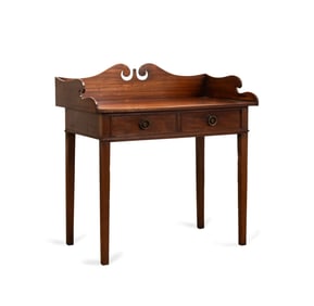 19TH C. FEDERAL MAHOGANY 2-DRAWER WASHSTAND
