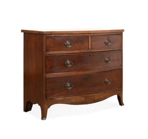 19TH C. GEORGIAN STYLE MAHOGANY 4-DRAWER CHEST