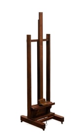 ANTIQUE ADJUSTABLE WOODEN PAINTER'S EASEL