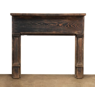 19TH C. SOUTHERN PAINTED HEART PINE MANTEL