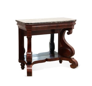 AMERICAN CLASSICAL MAHOGANY PIER TABLE, C. 1830