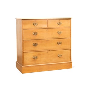 19TH C. BRITISH PROVINCIAL PINE 5-DRAWER CHEST
