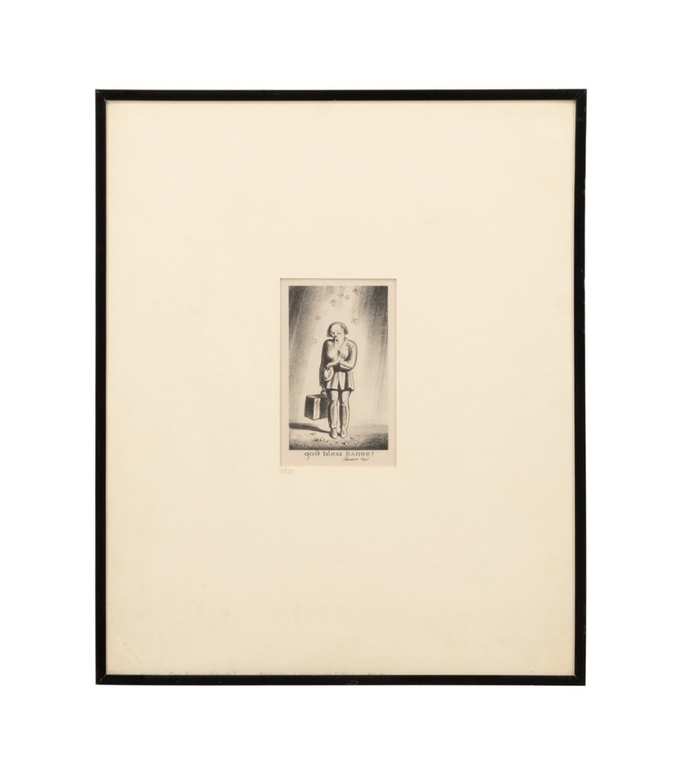 ROCKWELL KENT, "GOD BLESS HANNE!", 1931 LITHOGRAPH (1 of 5)