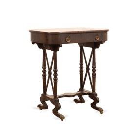 EDWARD GARRATT REGENCY STYLE ROSEWOOD WORK TABLE