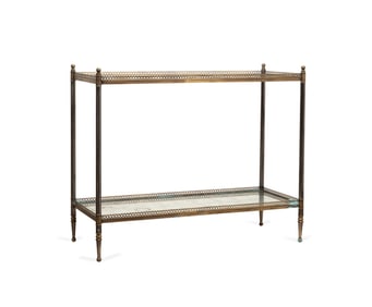 JOHN-RICHARD TWO-TIERED MIRRORED CONSOLE TABLE
