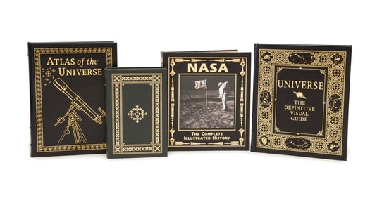 EASTON PRESS, 4 UNIVERSE & SPACE LIMT. ED. BOOKS