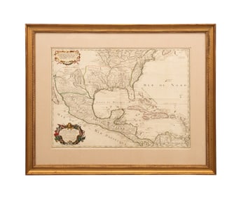 DE L'ISLE CARTE DU MEXIQUE ET DE LA FLORIDE 1700'S