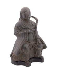 CHINESE MING DYNASTY ZHENWU FIGURE ON STAND