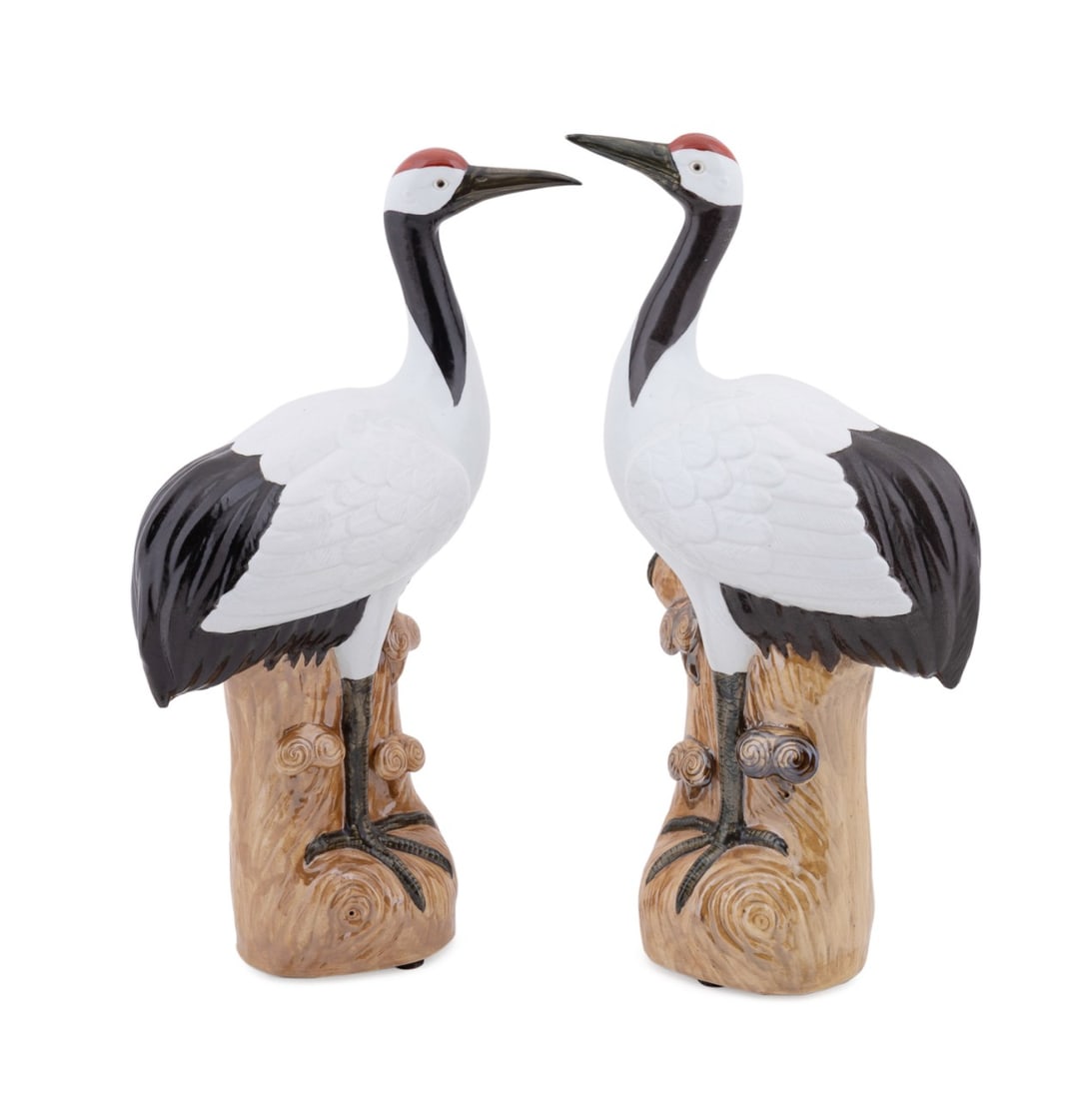 PAIR, CHINESE EXPORT PORCELAIN CRANE MODELS (1 of 9)