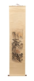 CHINESE MOUNTAIN LANDSCAPE PAINTED HANGING SCROLL