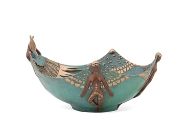 ERTE, "APOLLO" LIMITED EDITION FIGURAL BRONZE BOWL