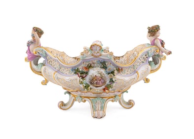 MEISSEN ROCOCO REVIVAL CENTERPIECE, C. 1895