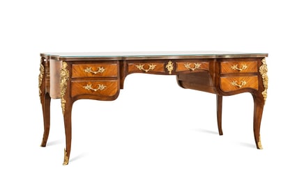 REGENCE STYLE BRONZE MOUNTED BUREAU PLAT