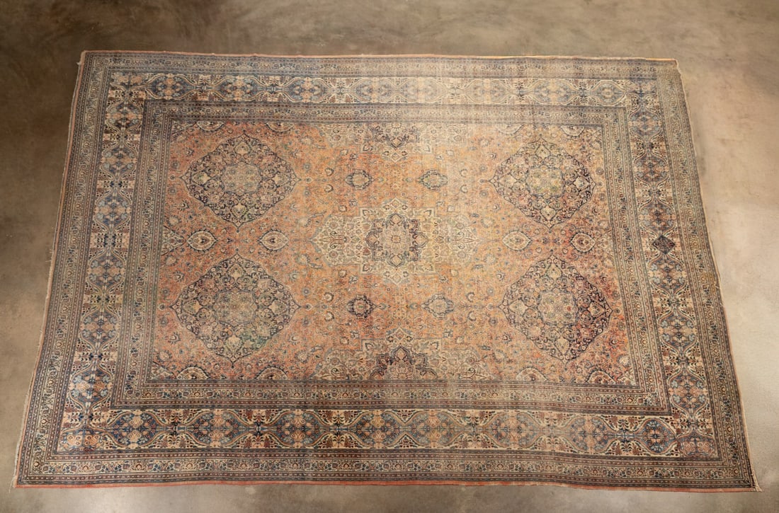 PALACE SIZED HAND-KNOTTED PERSIAN KHORASAN RUG. (1 of 5)